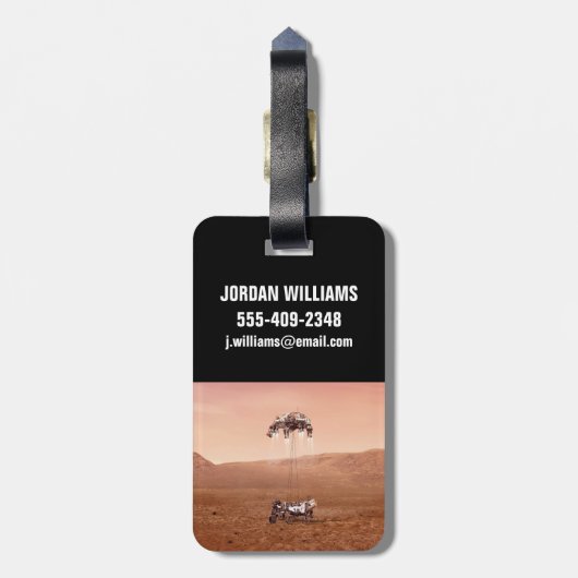 忍耐ローバーは無事に火星に着陸した。 ラゲッジタグ (裏面縦)