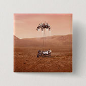 忍耐ローバーは無事に火星に着陸した。 缶バッジ (正面)