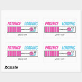 忍耐中... かわいいカタツムリの漫画 自作ステッカー 長方形シール (シート)