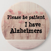 忍耐強いがあって下さい: 私はalzheimersのバッジを有します