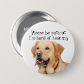 忍耐強いが私ありますヒアリングのバッジの懸命があって下さい 缶バッジ (正面&裏面)