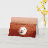 忍耐強いローバーが火星に降下するエアロシェル カード (黄色い花)