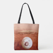 忍耐強いローバーが火星に降下するエアロシェル トートバッグ (裏面)