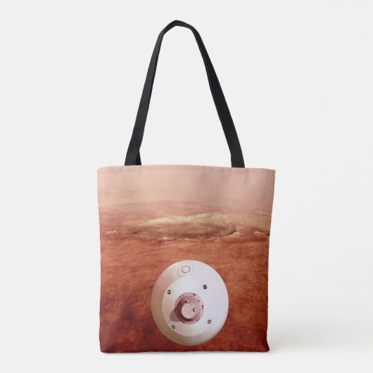 忍耐強いローバーが火星に降下するエアロシェル トートバッグ (裏面)