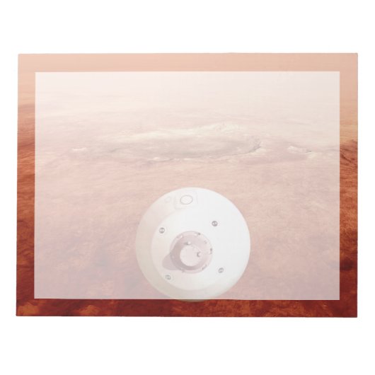 忍耐強いローバーが火星に降下するエアロシェル ノートパッド (正面)