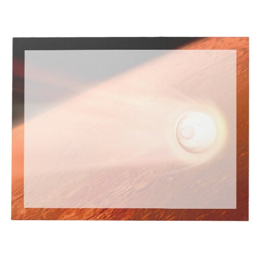 忍耐強いローバーが火星に降下するエアロシェル ノートパッド (正面)