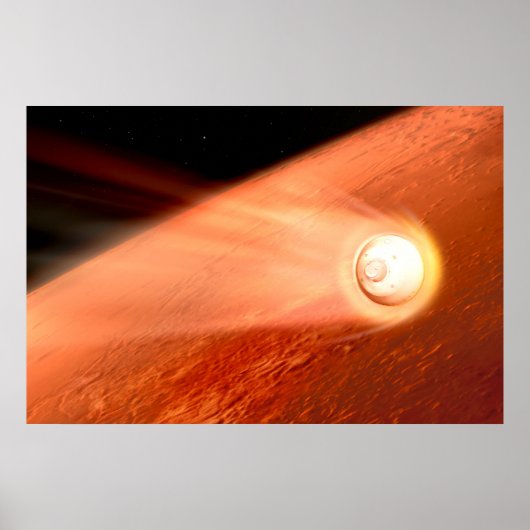 忍耐強いローバーが火星に降下するエアロシェル ポスター (正面)