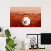 忍耐強いローバーが火星に降下するエアロシェル ポスター (ホームオフィス)