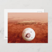 忍耐強いローバーが火星に降下するエアロシェル ポストカード (正面/裏面)