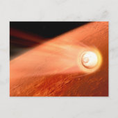 忍耐強いローバーが火星に降下するエアロシェル ポストカード (正面)