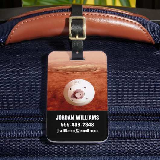 忍耐強いローバーが火星に降下するエアロシェル ラゲッジタグ (正面インサイチュ2)