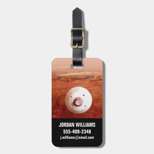 忍耐強いローバーが火星に降下するエアロシェル ラゲッジタグ (正面縦)