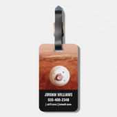 忍耐強いローバーが火星に降下するエアロシェル ラゲッジタグ (裏面縦)