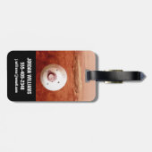 忍耐強いローバーが火星に降下するエアロシェル ラゲッジタグ (裏面横)