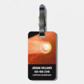 忍耐強いローバーが火星に降下するエアロシェル ラゲッジタグ (裏面縦)