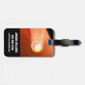 忍耐強いローバーが火星に降下するエアロシェル ラゲッジタグ (裏面横)