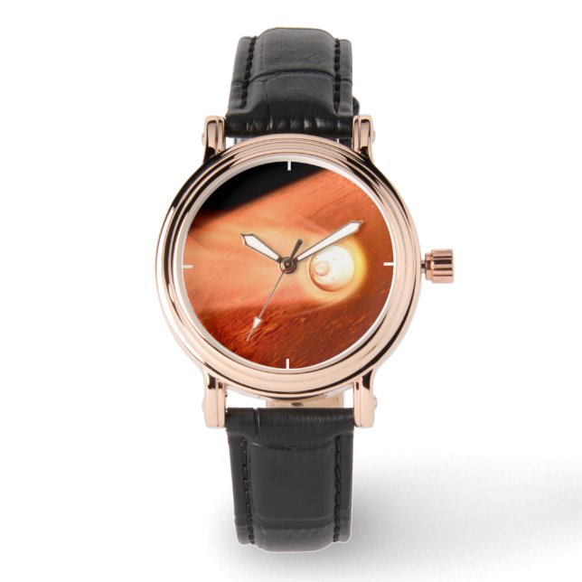 忍耐強いローバーが火星に降下するエアロシェル 腕時計 (正面)