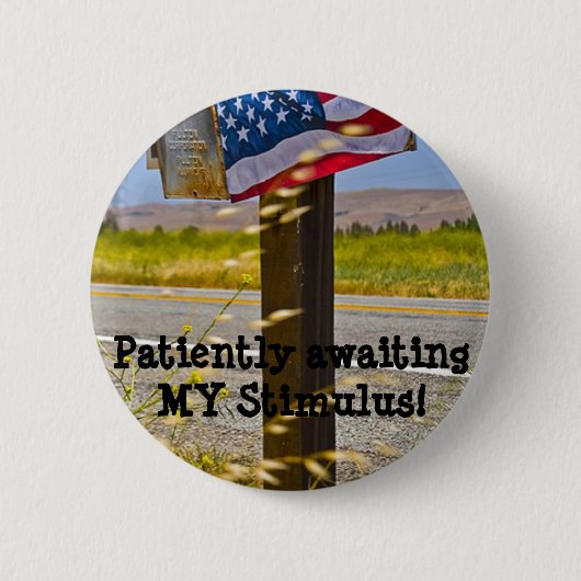 忍耐強く私の刺激を待つこと! 缶バッジ (正面)