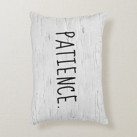 忍耐文字オン樺の木ツリーアクセント枕 アクセントクッション (正面(垂直))