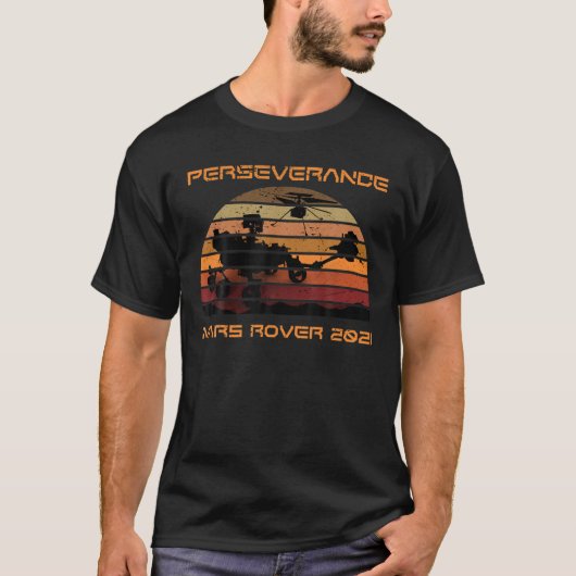 忍耐火星ローバー2021創意工夫レトロビンタ Tシャツ (正面)