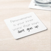 忍耐紙コースター スクエアペーパーコースター (アングル)