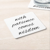 忍耐紙コースター スクエアペーパーコースター (アングル)