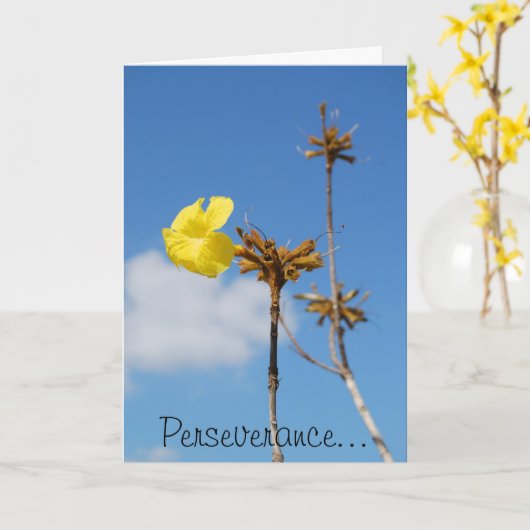 忍耐 カード (黄色い花)