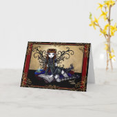 「忍耐」ゴシックの童話カード カード (黄色い花)