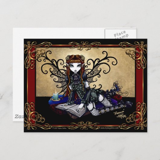 「忍耐」ゴシック風交じりのハガキ ポストカード (正面/裏面)