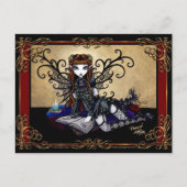 「忍耐」ゴシック風交じりのハガキ ポストカード (正面)