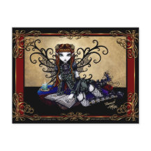 「忍耐」ゴシック風交じりのハガキ