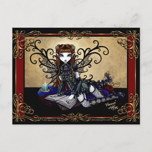 「忍耐」ゴシック風交じりのハガキ ポストカード (正面)