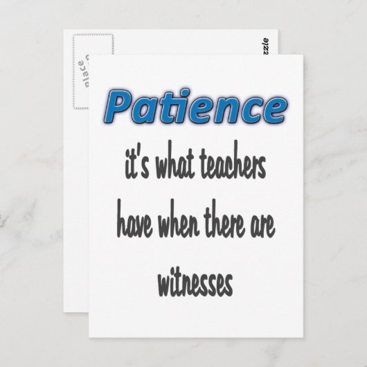 忍耐 ポストカード (正面/裏面)