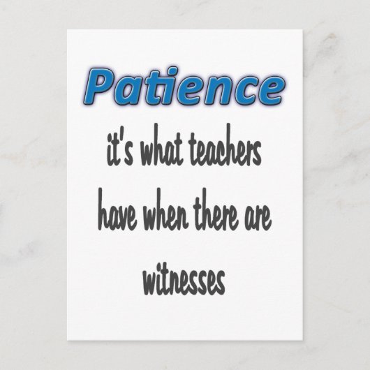 忍耐 ポストカード (正面)