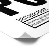 忍耐 – 成功の基本要素 ポスター (角)