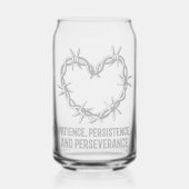 忍耐、粘り強さ、忍耐 – Sober ガラス缶 (正面)