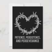 忍耐、粘り強さ、忍耐 – Sober シーズンカード (正面)