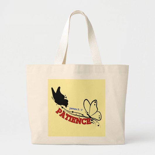 忍耐( James 5:7 ) ToteBag ラージトートバッグ (正面)