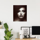 忍耐AIファンタジーデジタルアートプリントポートレート ポスター (ホームオフィス)