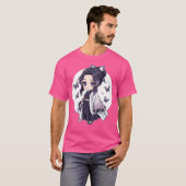 忍Dsかわいいアニメガールチビ（小さくかわいく書いた感じ）スタイル Tシャツ (正面フル)