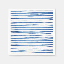 志堀藍青の水色のストライプ模様 スタンダードカクテルナプキン