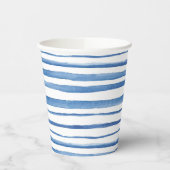 志堀藍青ホワイトストライプ絞り染め 紙コップ (左)