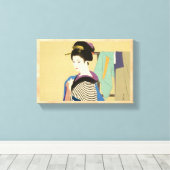 志村辰己二科女日本の語 キャンバスプリント (インサイチュ (ウッドフロア))