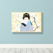 志村辰巳二科目女日本の人雪 キャンバスプリント (インサイチュ (ウッドフロア))