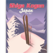 志賀高原ジャパンスキーポスター シール (正面)