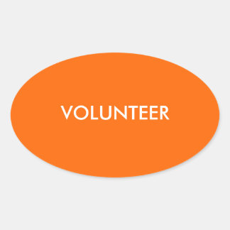 志願者 楕円形シール