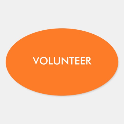 志願者 楕円形シール (正面)