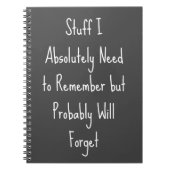 忘おもしろいれ深い人がリストティール(緑がかった色)をする引用文 ノートブック (正面)