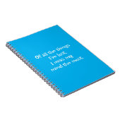 忘おもしろいれ深い人がリストティール(緑がかった色)をする引用文 ノートブック (右側)