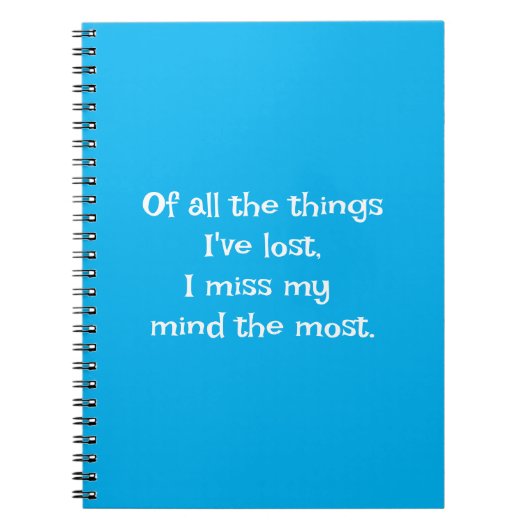 忘おもしろいれ深い人がリストティール(緑がかった色)をする引用文 ノートブック (正面)